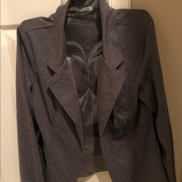 Maurice’s Gray Jacket with front embellishment - Picture 2 of 3